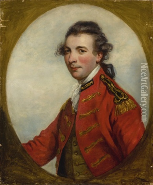 Portrait Of Sir Thomas Mills (died 1793) Oil Painting - Joshua Reynolds