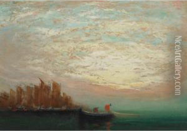 Morning, Bay Of Fundy Oil Painting - John A. Hammond