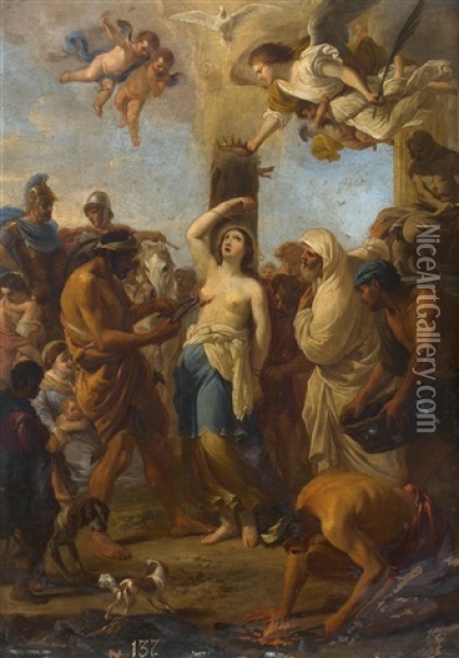 Das Martyrium Der Heiligen Agatha Oil Painting - Jan Miel