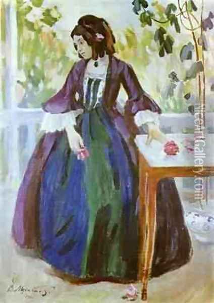 Autumn Mood 1901 Oil Painting - Viktor Elpidiforovich Borisov-Musatov