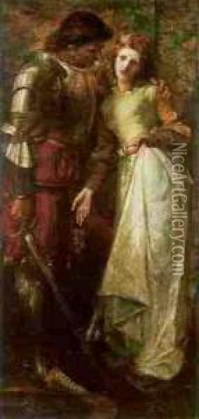 Ophelia And Laertes Oil Painting - William Gorman Wills