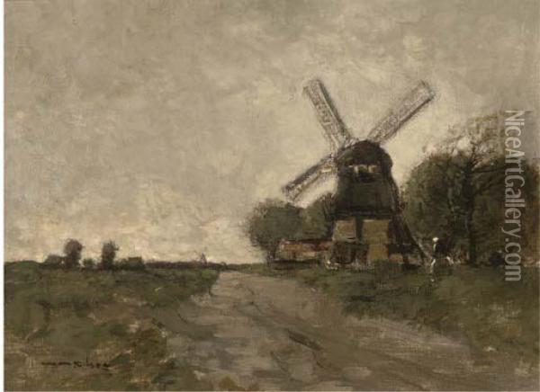 The Windmill Oil Painting - William Alfred Gibson