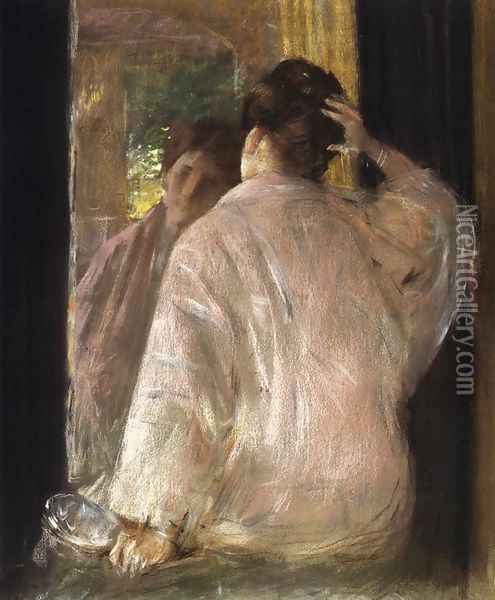 Dorothy from the back Oil Painting - William Merritt Chase