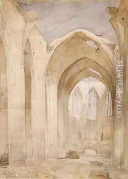 Ruins of St Nicholas Oil Painting - Johann Martin Gensler