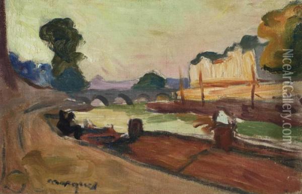 Paris, Pont De La Tournelle Oil Painting - Albert Marquet