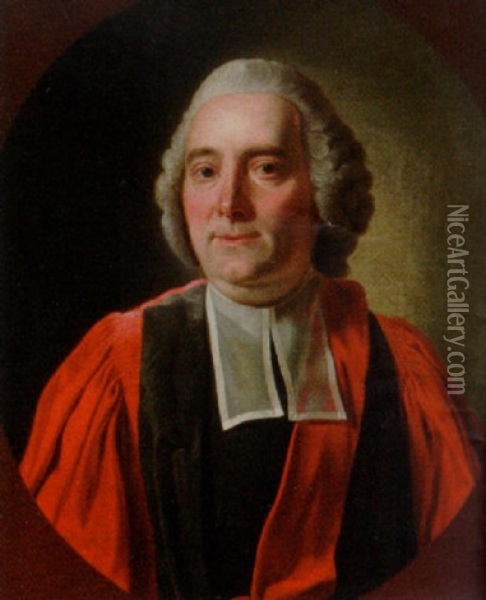 Portrait Of  Agentleman In Clerical Robes Oil Painting - Allan Ramsay