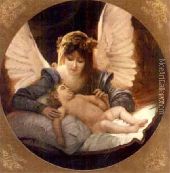 L'ange Gardien Oil Painting - Gabriel Joseph Marie Augustin Ferrier