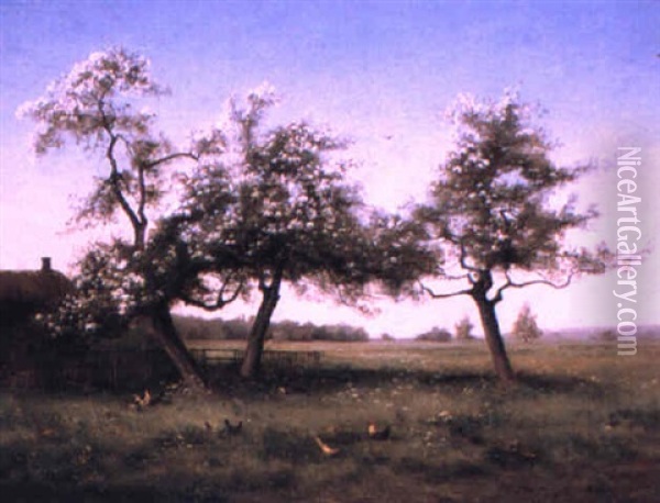 Pastural Scene Oil Painting - Leon Le Goaebe De Bellee