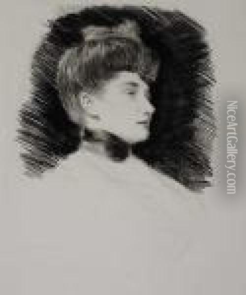 Two Drypoints. Oil Painting - Paul Cesar Helleu