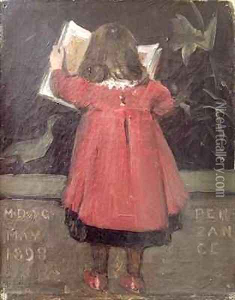 Portrait of the Artists daughter Alethea Garstin Oil Painting - Norman Garstin