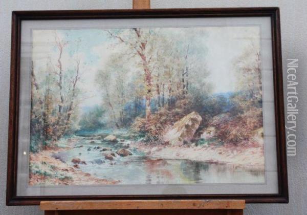 Riviere En Foret Oil Painting - Charles Jaffeux