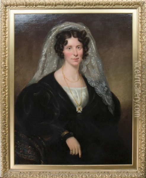Portrait Of Grace Macfarlane Oil Painting - John Watson Gordon