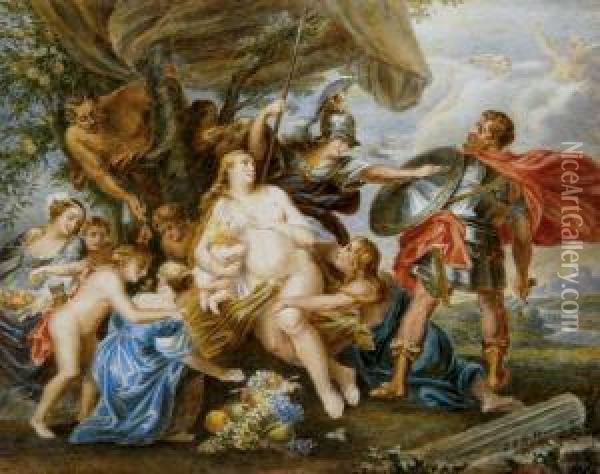 Mitologia Jelenet Oil Painting - Johann Friedrich Tielker