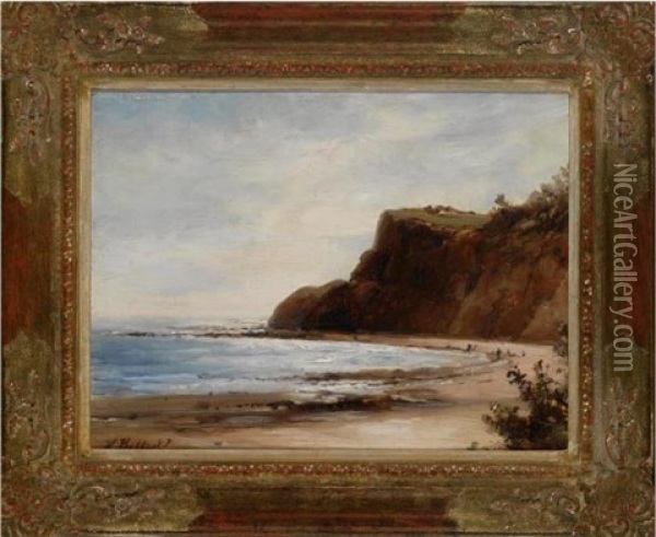 A View Of A Bay Oil Painting - Hermanus Koekkoek the Younger