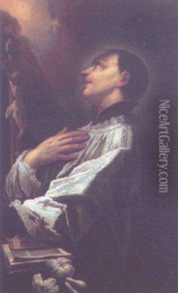 The Vision Of Saint Dominic Oil Painting - Antonio Balestra
