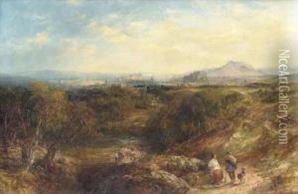 Edinburgh From Corstorphine Oil Painting - Frederick Henry Henshaw