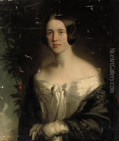 Portrait Of A Lady Oil Painting - Isaac Faulkner Bird