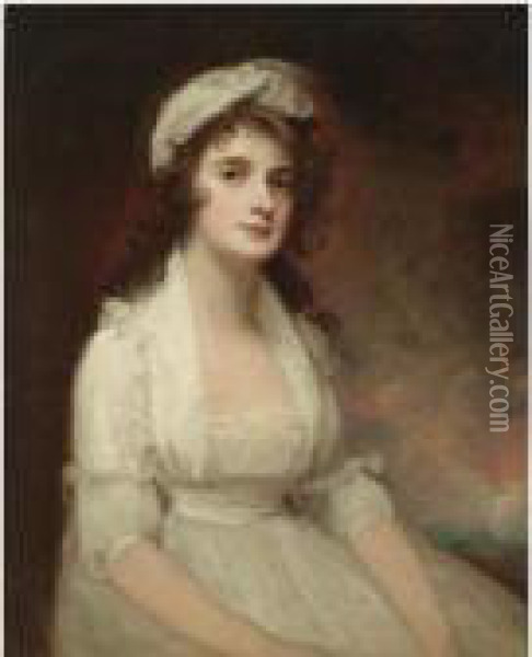 Portrait Of Miss Elizabeth Tighe (1774-1857) Oil Painting - George Romney