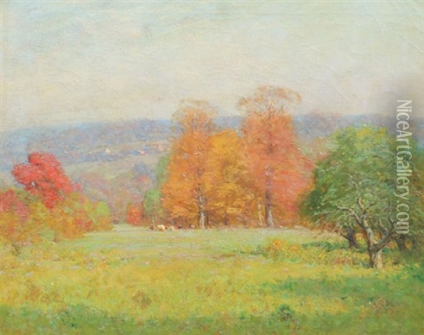 The Flory Of Autumn Oil Painting - Alexis Jean Fournier