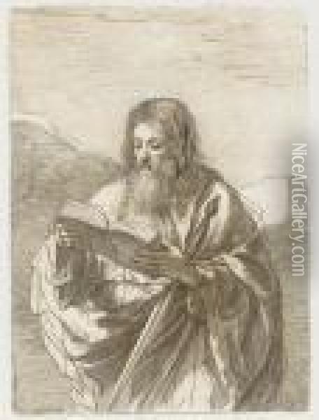 Der Heilige Paulus Mit Buch Und Schwert Oil Painting - Francesco Bartolozzi
