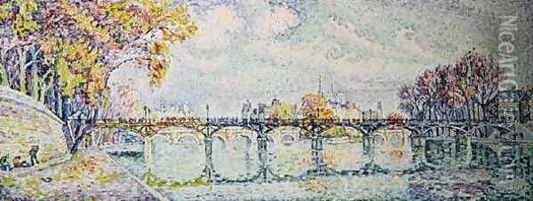 The Pont des Arts, 1928 Oil Painting - Paul Signac