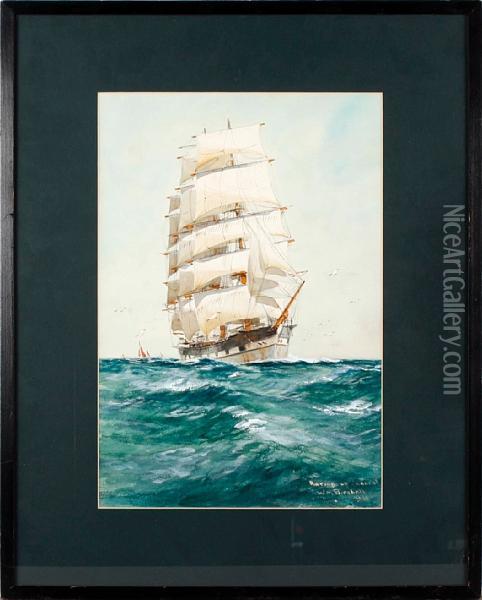 Racing Up Channel Oil Painting - William Minshall Birchall