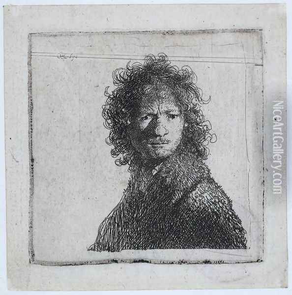 Self Portrait, Frowning Oil Painting - Rembrandt Van Rijn