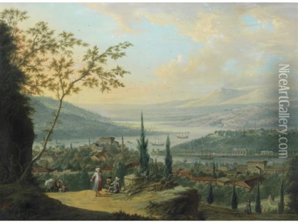 Capricci Views Of The Lower Danube Oil Painting - Johann Alexander Thiele