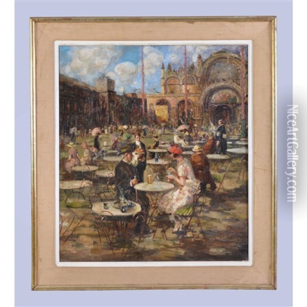 Piazza San Marco, Venice Oil Painting - Vincenzo Irolli