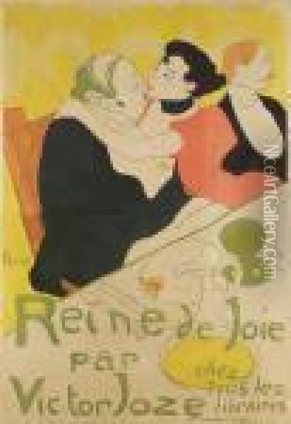 Reine Dejoie (plakat In Zwei Teilen, Mit Der Schrift) Oil Painting - Henri De Toulouse-Lautrec