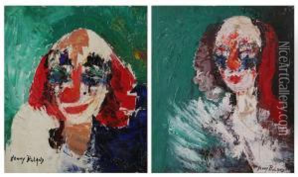 Clown. Oil Painting - Henri Rolland
