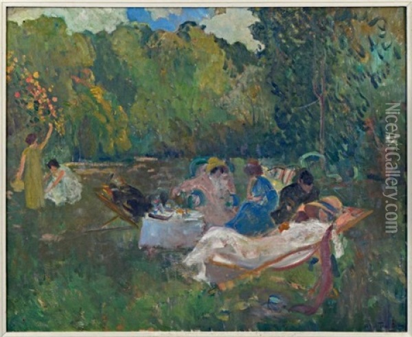 La Sieste Oil Painting - Louis Abel-Truchet