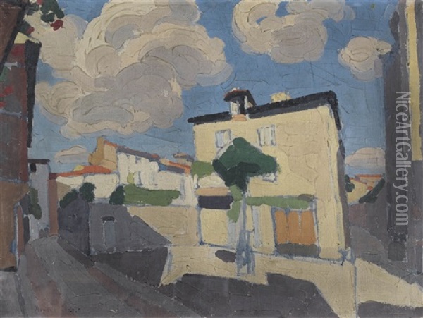 Bruniquel Oil Painting -  Marcel-Lenoir (Jules Oury)