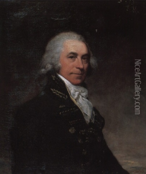 Portrait Of Captain James Urmston In Uniform Oil Painting - Arthur William Devis