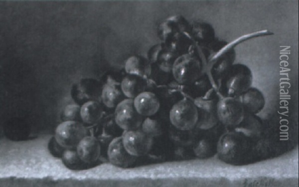 Still Life With Grapes Oil Painting - Frederick S. Batcheller