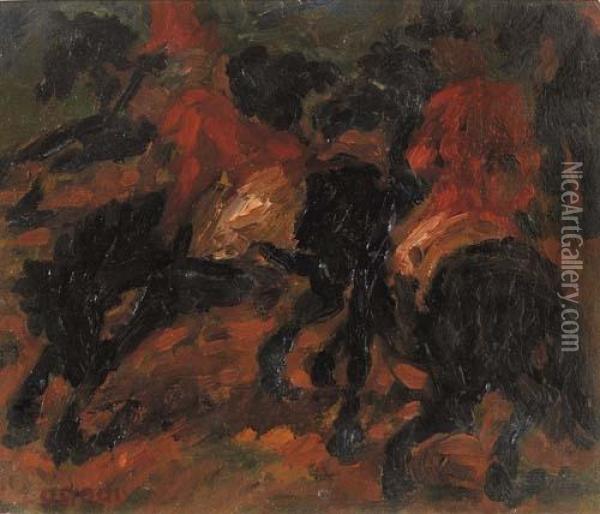 Caccia Alla Volpe, 1940/41 Oil Painting - Arnaldo Badodi