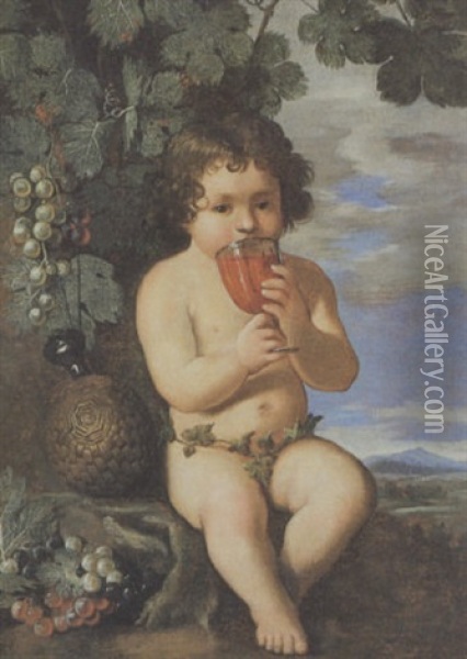 Baccho Che Beve Oil Painting - Baccio (Bartolommeo) del Bianco