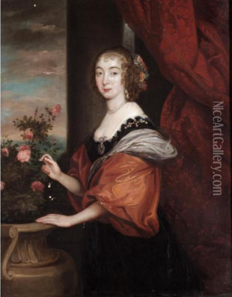 Portrait Of Lady Dorothy Sydney Oil Painting - Sir Anthony Van Dyck