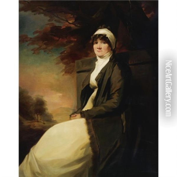 Portrait Of Zepherina Veitch Of Eliock Oil Painting - Sir Henry Raeburn