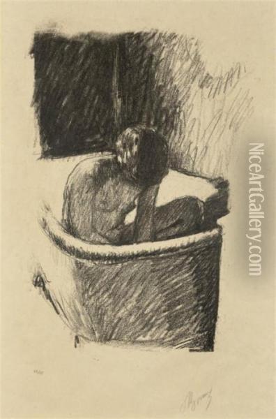 Le Bain Oil Painting - Pierre Bonnard