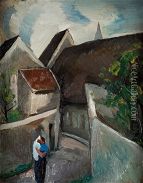 Monthyon, 1920-25 Oil Painting - Julio Gonzalez