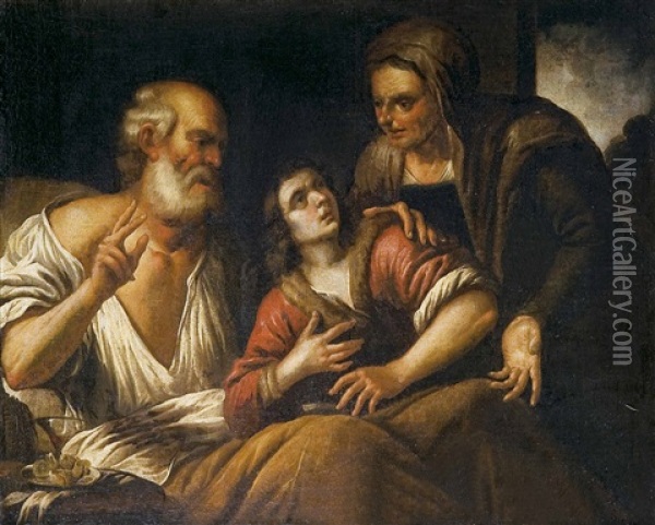 Bendicion De Jacob Oil Painting - Gioacchino Assereto