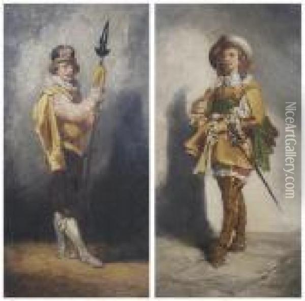 A Pair Of Works Depicting French Officers Oil Painting - Jean-Louis-Ernest Meissonier