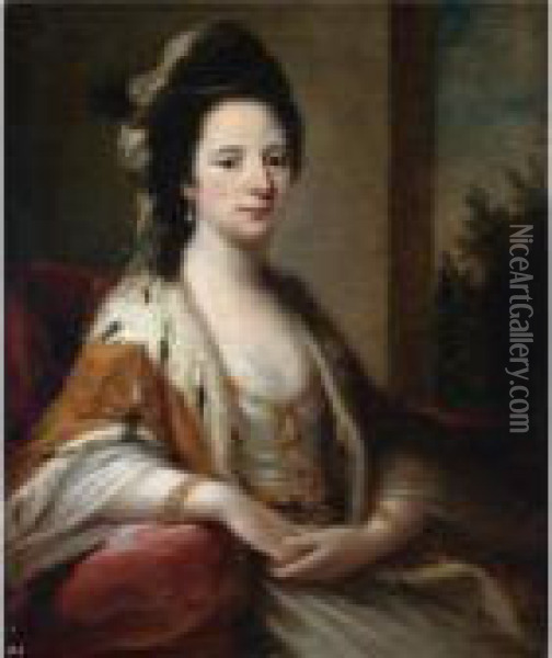 Portrait Of Mary Middleton, Mrs Ralph Clavering Oil Painting - Angelica Kauffmann