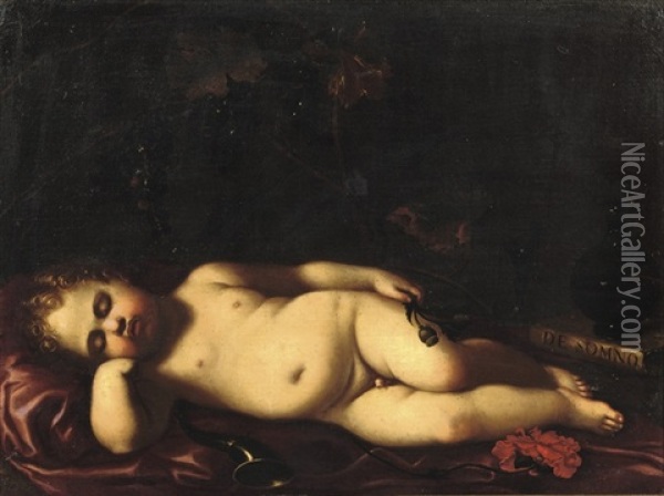 Cupid Sleeping Oil Painting - Rutilio Manetti