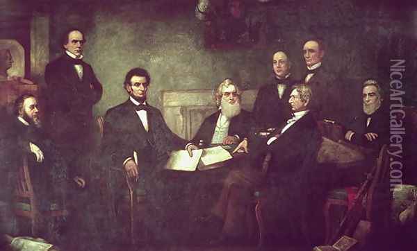 The First Reading of the Emancipation Proclamation Oil Painting - Francis Bicknell Carpenter