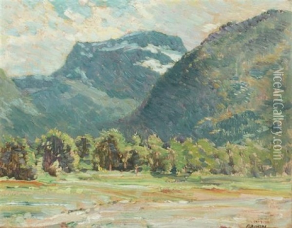 Mountain Valley Oil Painting - Walter Griffin