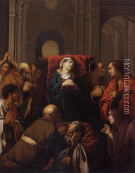 The Dormition Of The Virgin Oil Painting - Carlo Saraceni