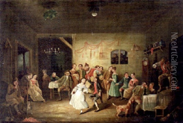 The Dance Oil Painting - Thomas Bangs Thorpe