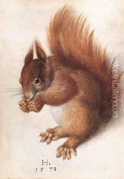 Squirrel Oil Painting - Hans Hoffmann